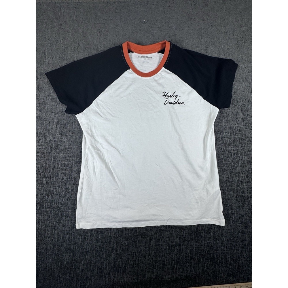 Harley Davidson Essential Raglan womens ‎ Short Sleeve Tee Size XL
